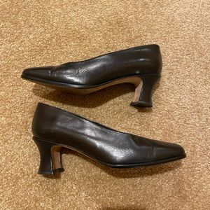 Franco Sarto Black Leather Heels